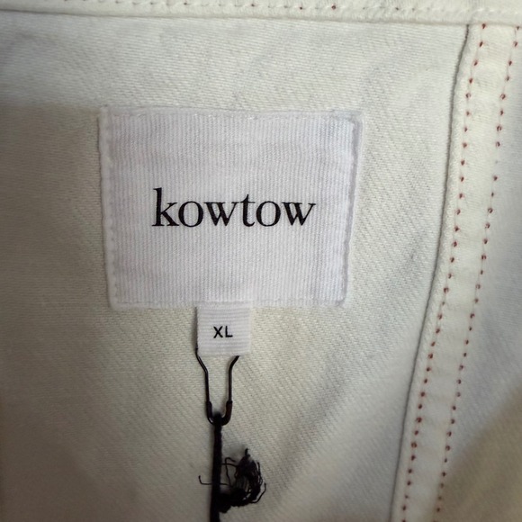 Kowtow Dress Panel Sustainable Organic Denim Ecru Minimal Ethical Capsule Xl Nwt — image 4 of 8